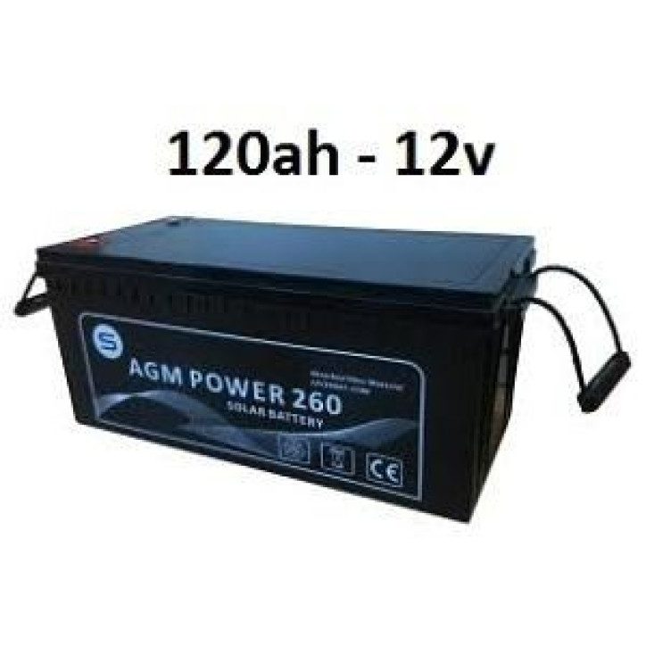 Batería Agm 120ah 12v Power