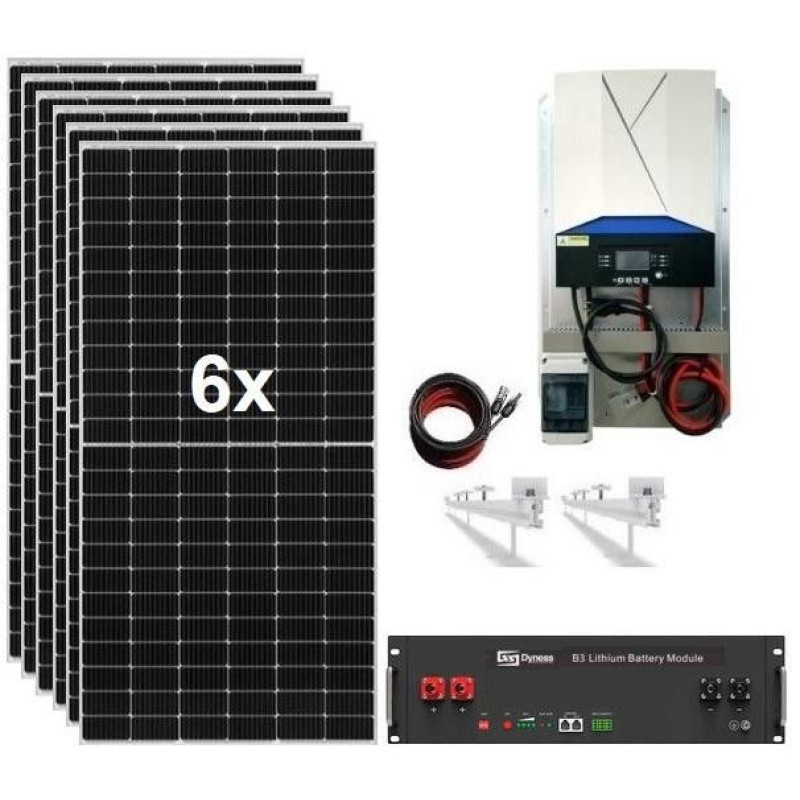 Kit Solar 5 000W 12 000whdia Litio 3 6Kw