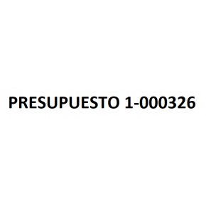 PRESUPUESTO 1-000326