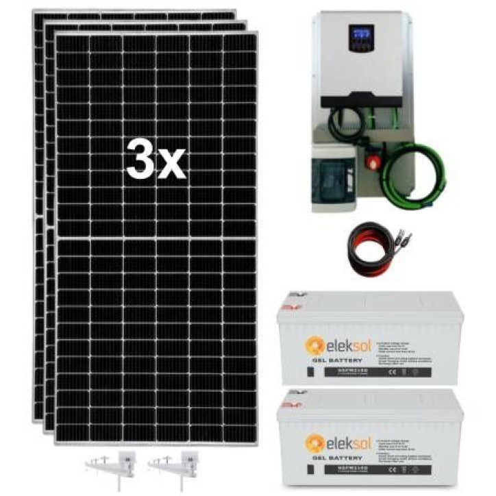 Kit Solar 3.000W 24V 7.200whdía Gel 250Ah Kit Solar 3.000W 24V 7.200whdía Gel 250Ah
