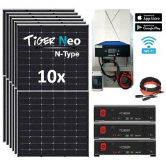 Kit Solar 5 000W 48V 24 000wh/día Litio 15 3Kw