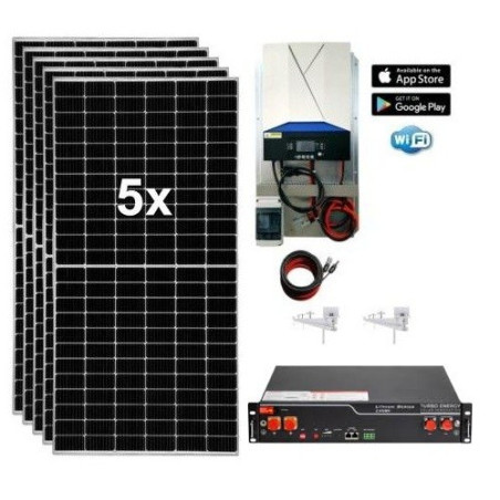 Kit Solar 5 000W 48V 7 200wh/día Litio 2 4Kw