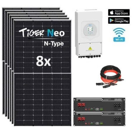 Kit Solar Deye 5 000W 19 000wh/día Litio 10 2Kw