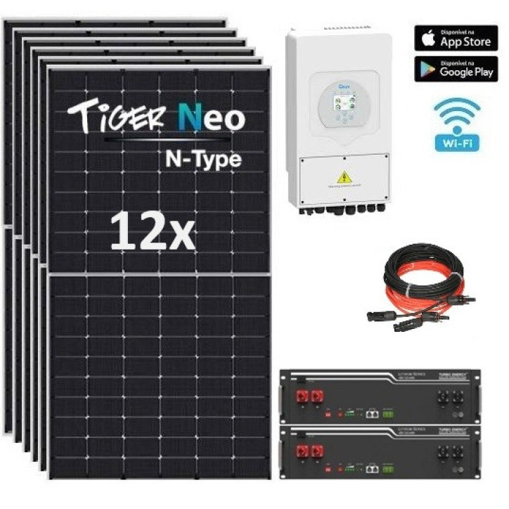 Kit Solar Deye 5.000W 29.000wh/día Litio 10.2Kw Kit Solar Deye 5.000W 29.000wh/día Litio 10.2Kw