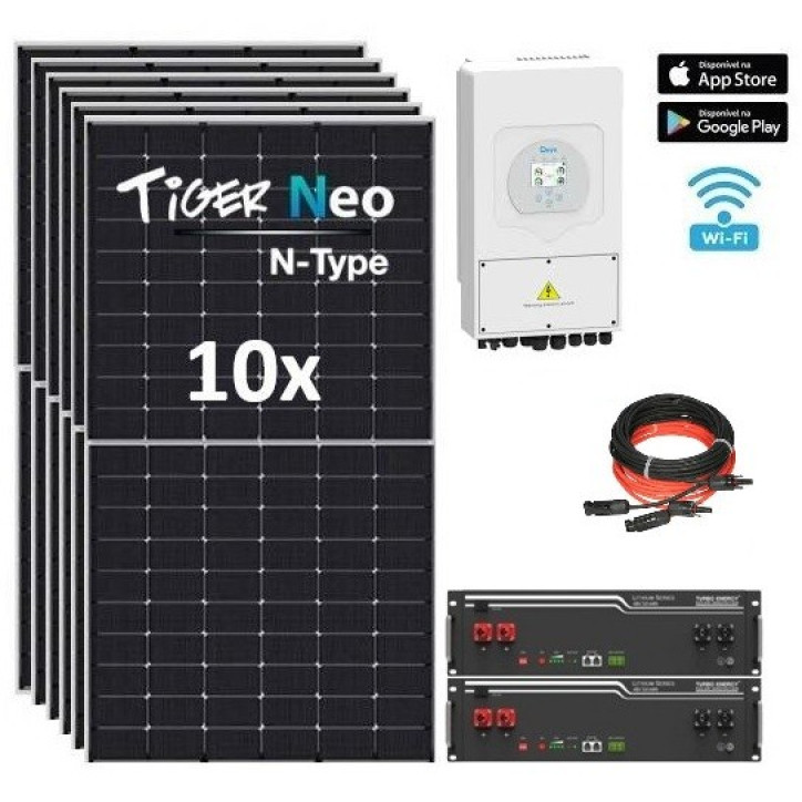 Kit Solar Deye 5.000W 24.000wh/día Litio 10.2Kw Kit Solar Deye 5.000W 24.000wh/día Litio 10.2Kw