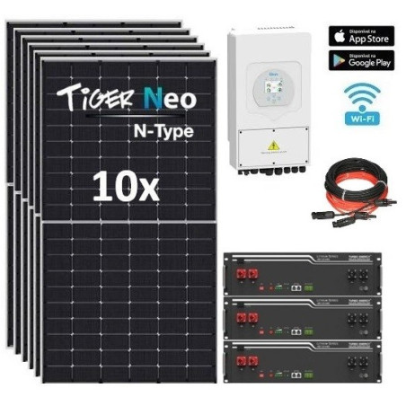 Kit Solar Deye 5 000W 24 000wh/día Litio 15 3Kw