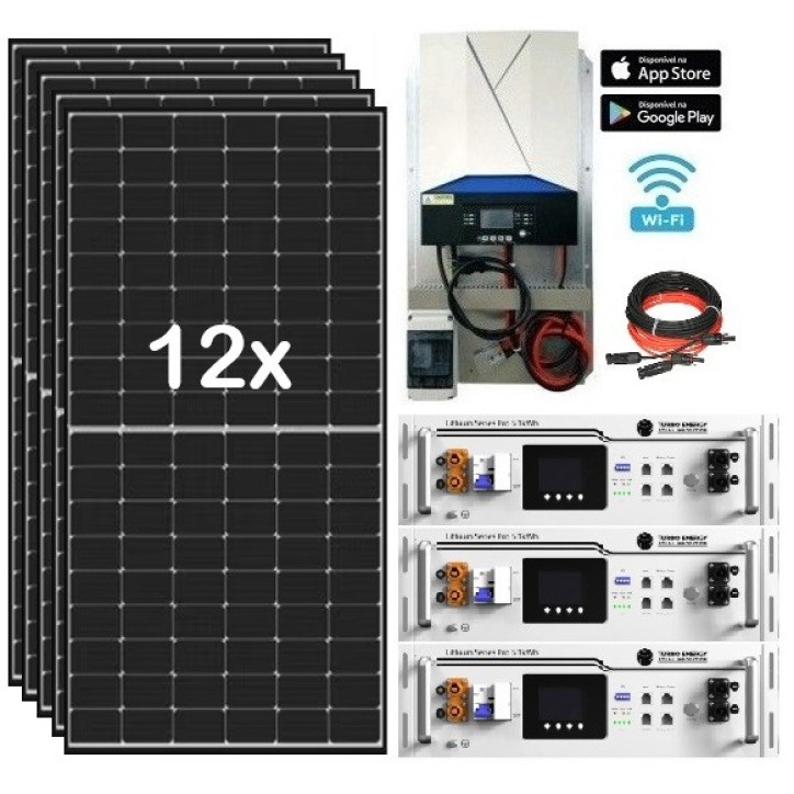Kit Solar 5.000W 48V 29.000wh/día Litio 15.3Kw