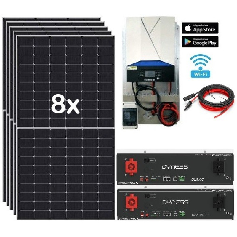 Kit Solar 5 000W 48V 19 000wh/día Litio 10 2Kw