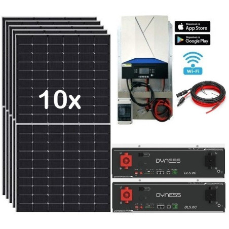 Kit Solar 5 000W 48V 24 000wh/día Litio 10 2Kw