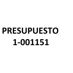 PRESUPUESTO 1-001151