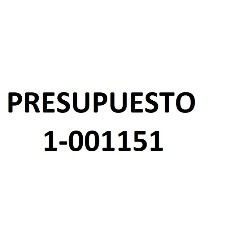 PRESUPUESTO 1-001151