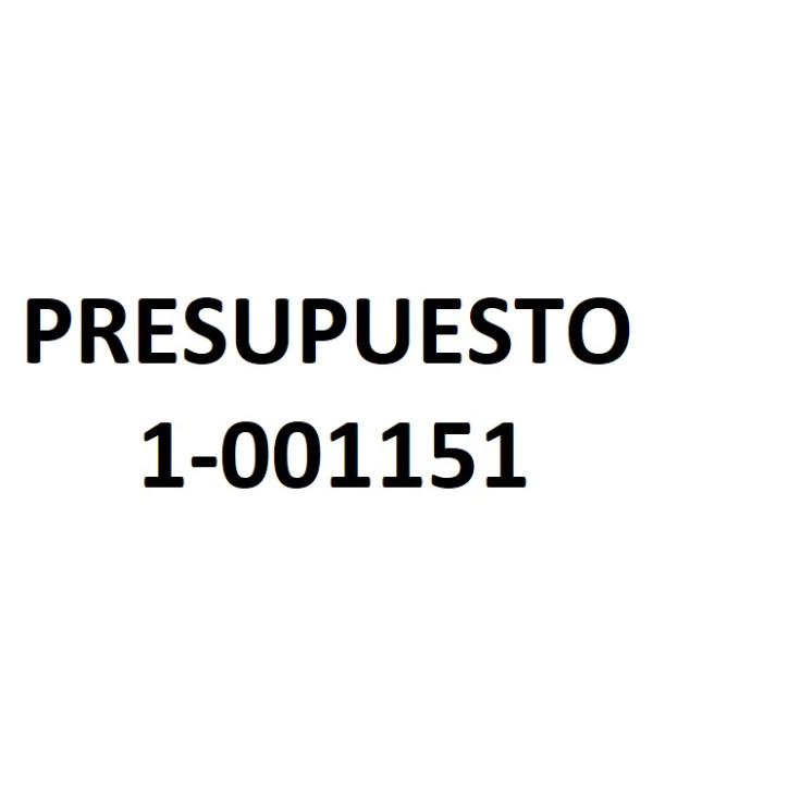 PRESUPUESTO 1-001151