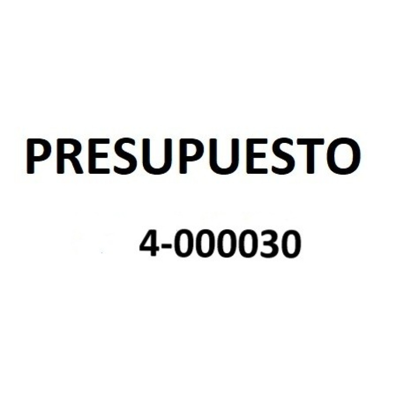 PRESUPUESTO 4-000030