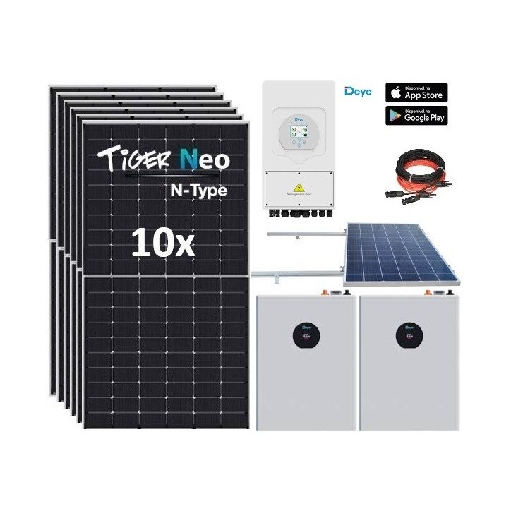 Kit Solar Deye 5.000W 24.000wh/día Litio 10.2Kw Kit Solar Deye 5.000W 24.000wh/día Litio 10.2Kw