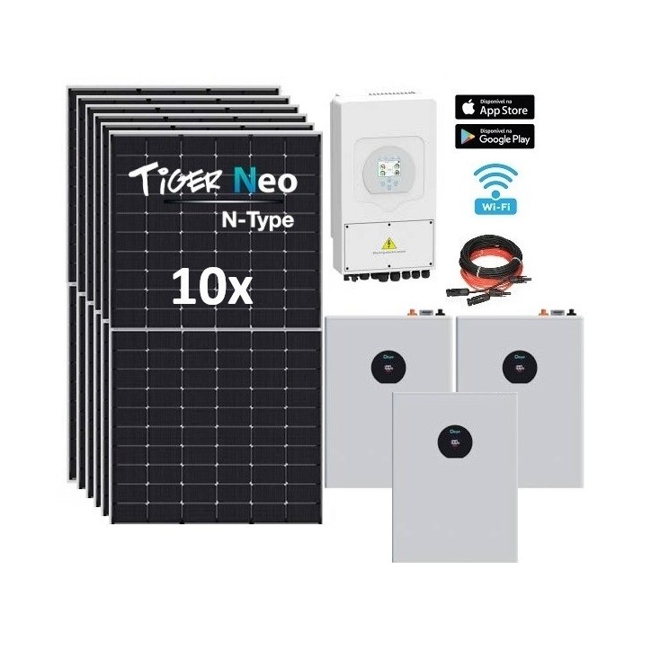 Kit Solar Deye 5.000W 24.000wh/día Litio 15.3Kw Kit Solar Deye 5.000W 24.000wh/día Litio 15.3Kw