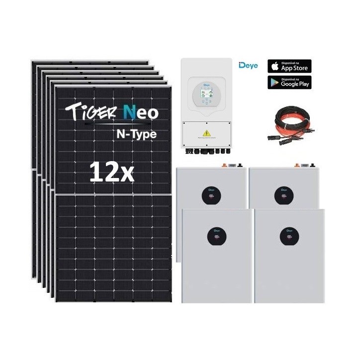 Kit Solar Deye 6.000W 29.000wh/día Litio 20.4Kw