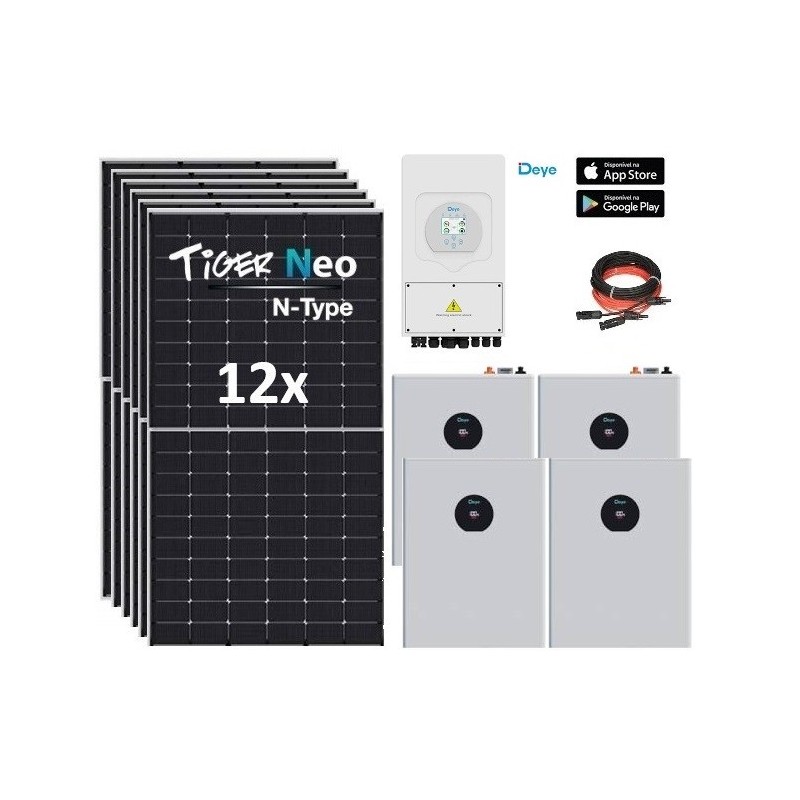 Kit solar 8000w Deye con baterías Deye 20,4Kw