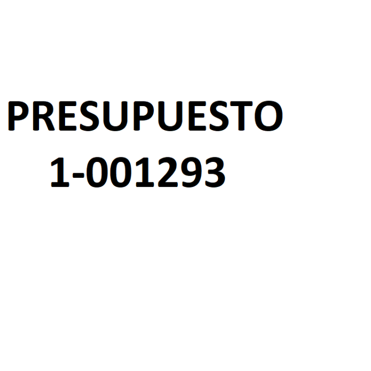 PRESUPUESTO 1-001293