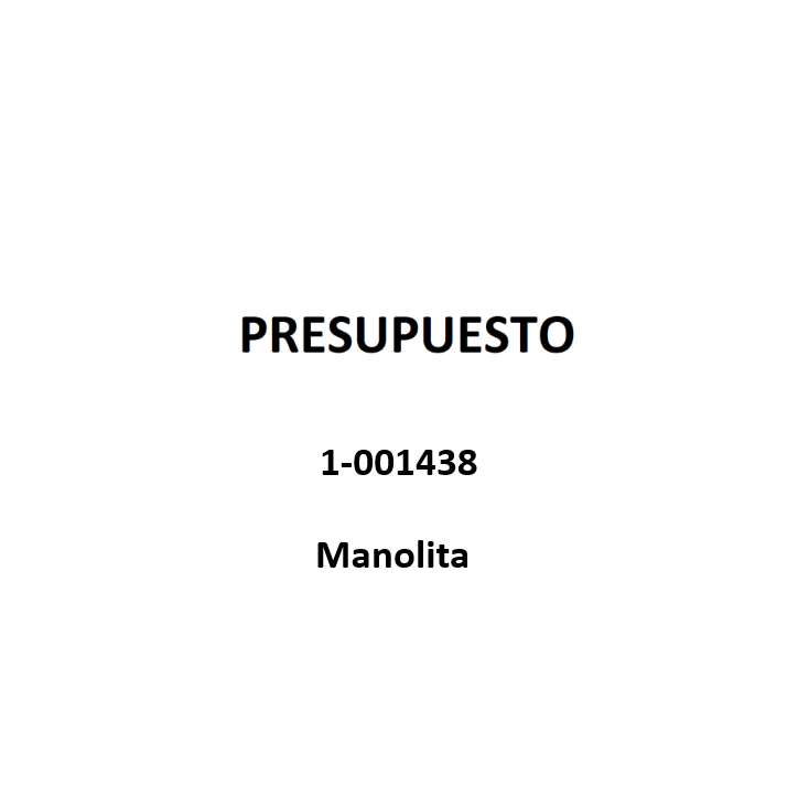 PRESUPUESTO 1-001438