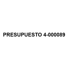 PRESUPUESTO 4-000089