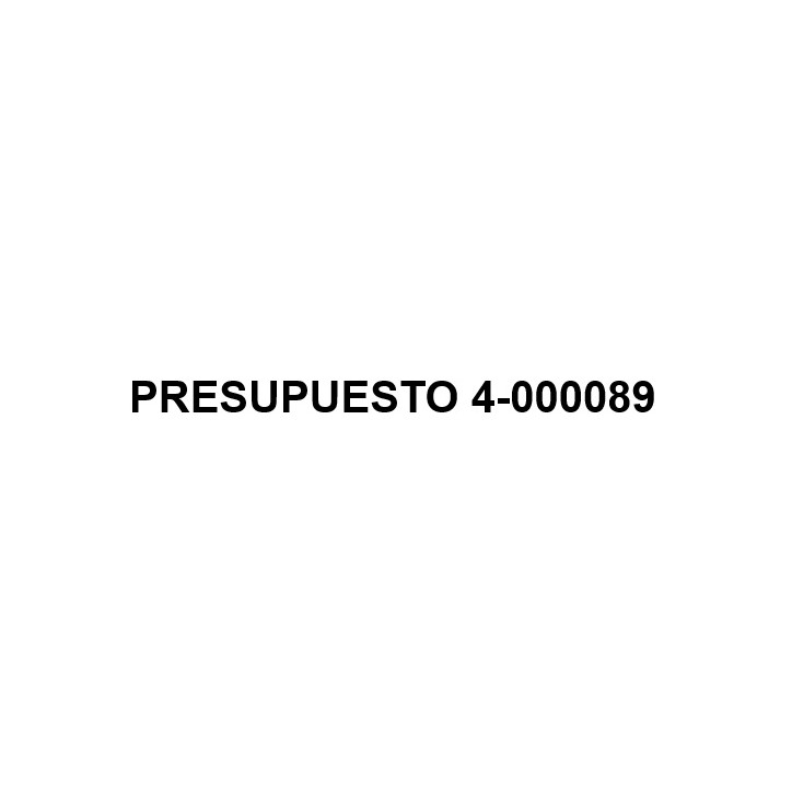 PRESUPUESTO 4-000089