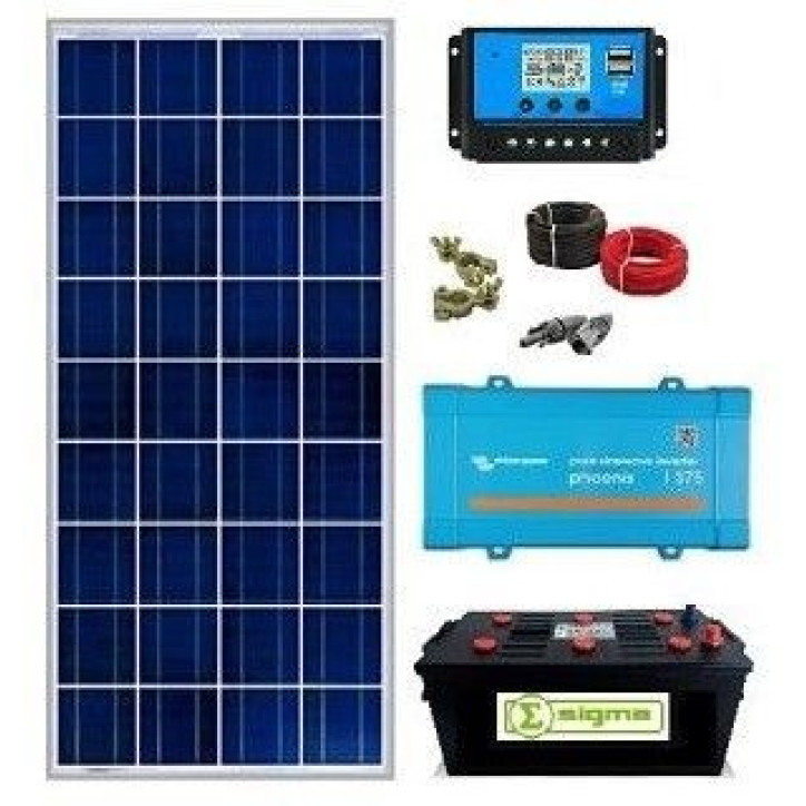 Kit Solar 12V 800Whdia con Batería