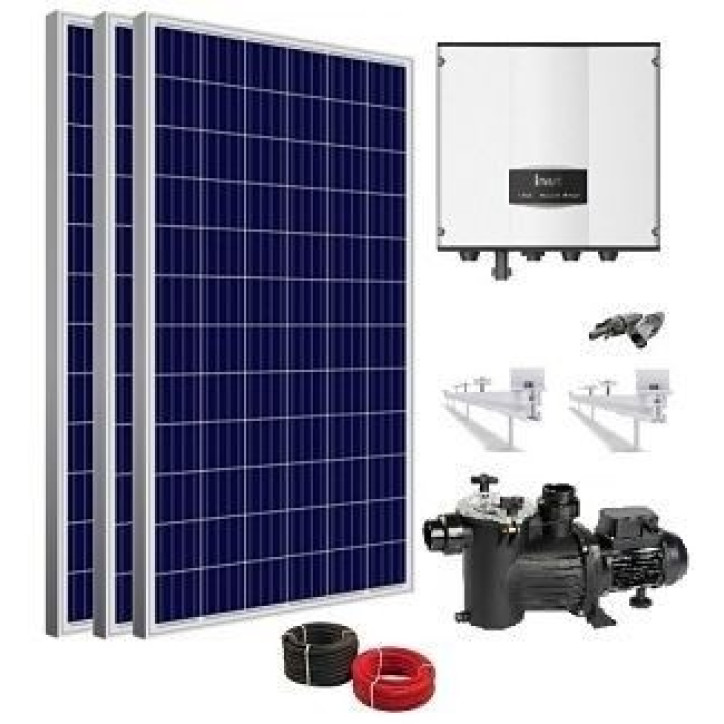 Kit Solar depuradora piscina con bomba 0.5cv Kit Solar depuradora piscina con bomba 0.5cv