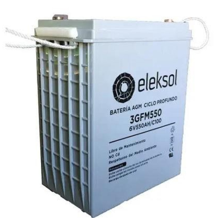 Batería AGM 550Ah 6V Eleksol